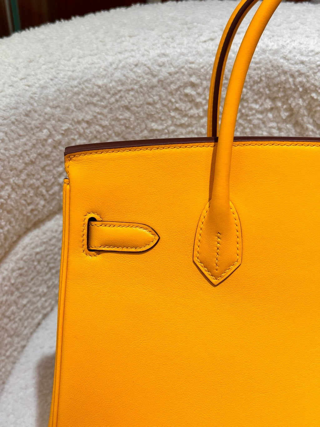 Birkin 30cm HSS Edition in Amber Yellow with Rainbow Swift Fringe