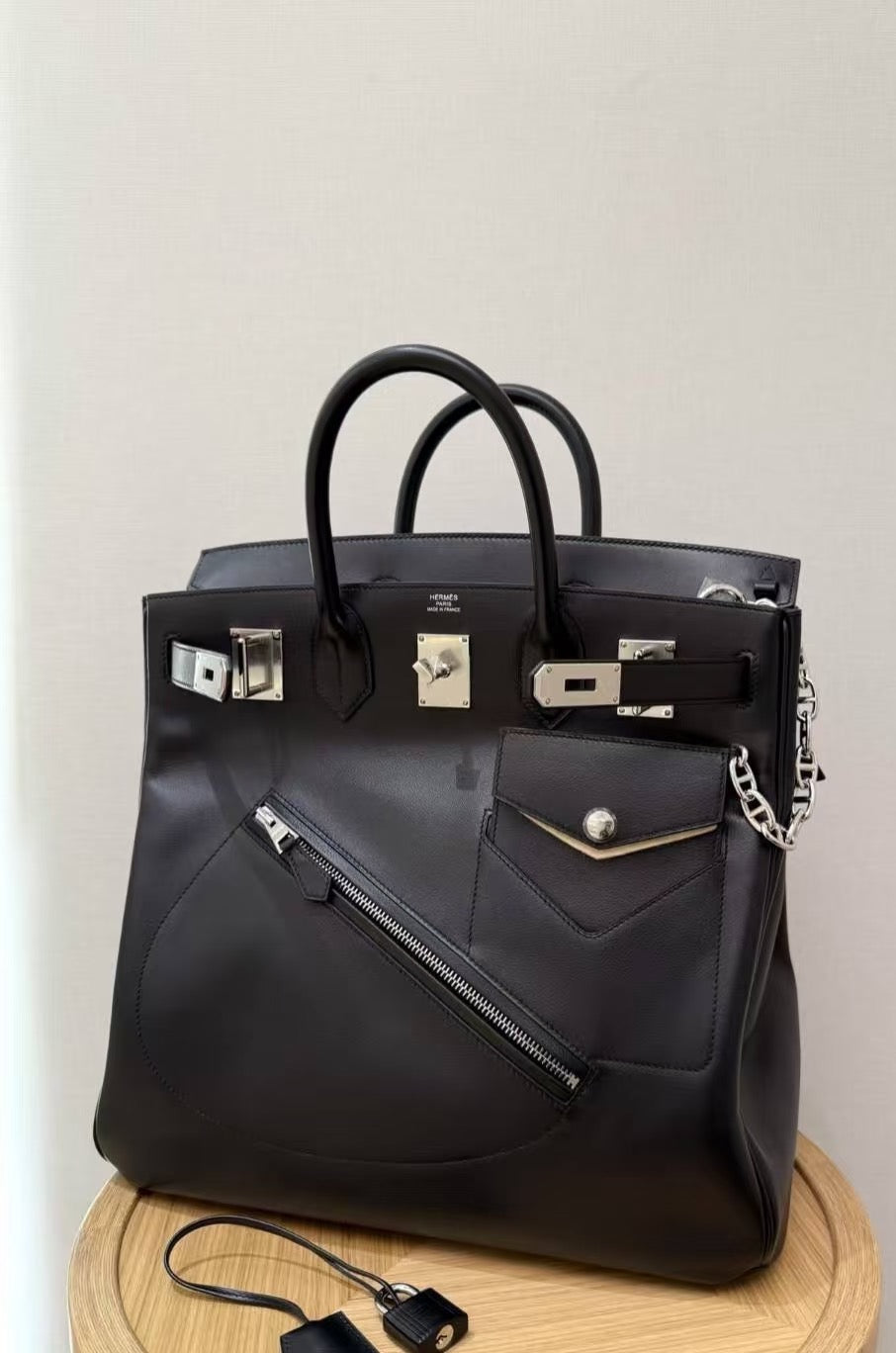 Birkin 40 Rock Sellier in Noir Swift Leather (Palladium Hardware)