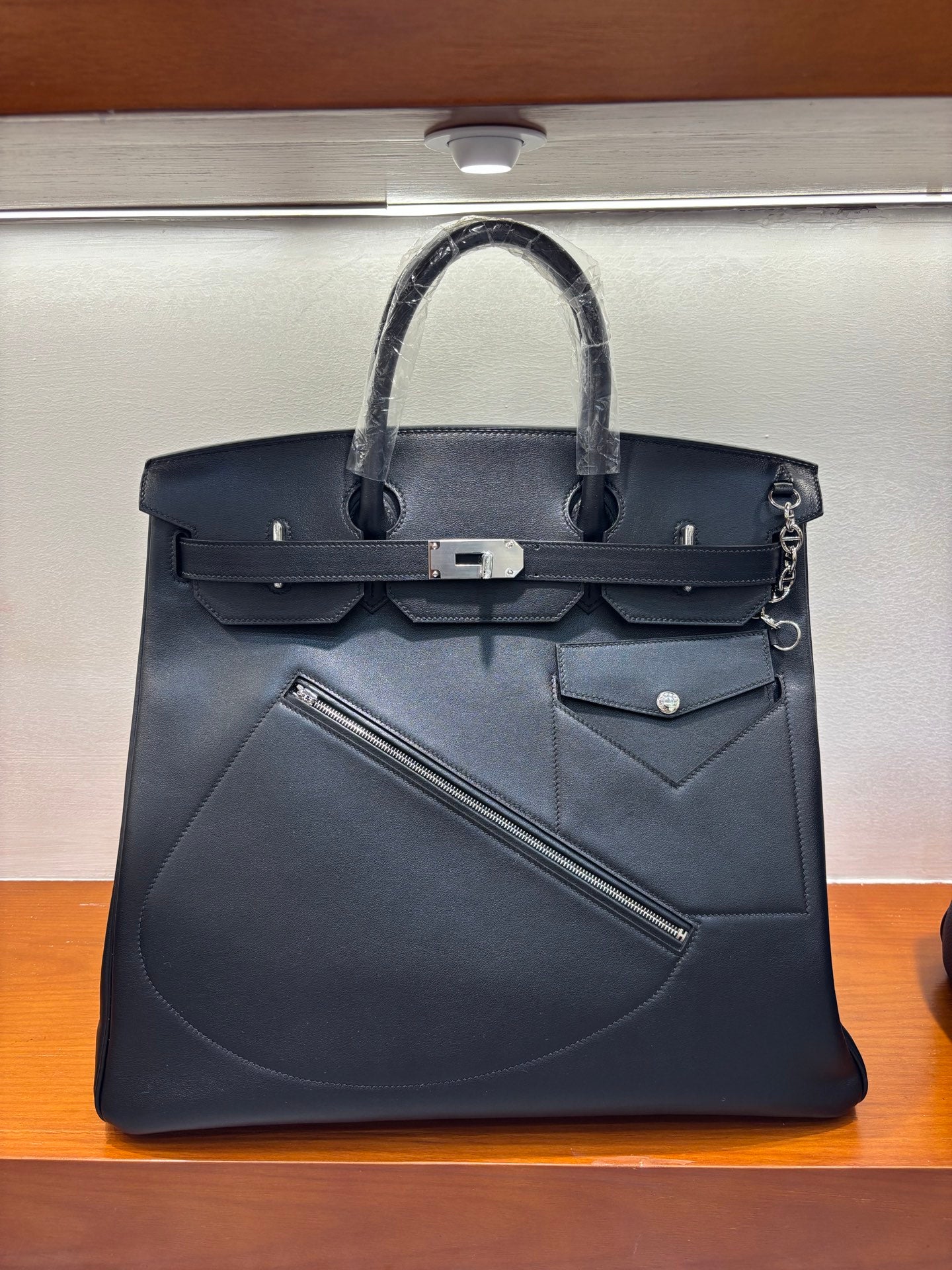 Birkin 40 Rock Sellier in Noir Swift Leather (Palladium Hardware)