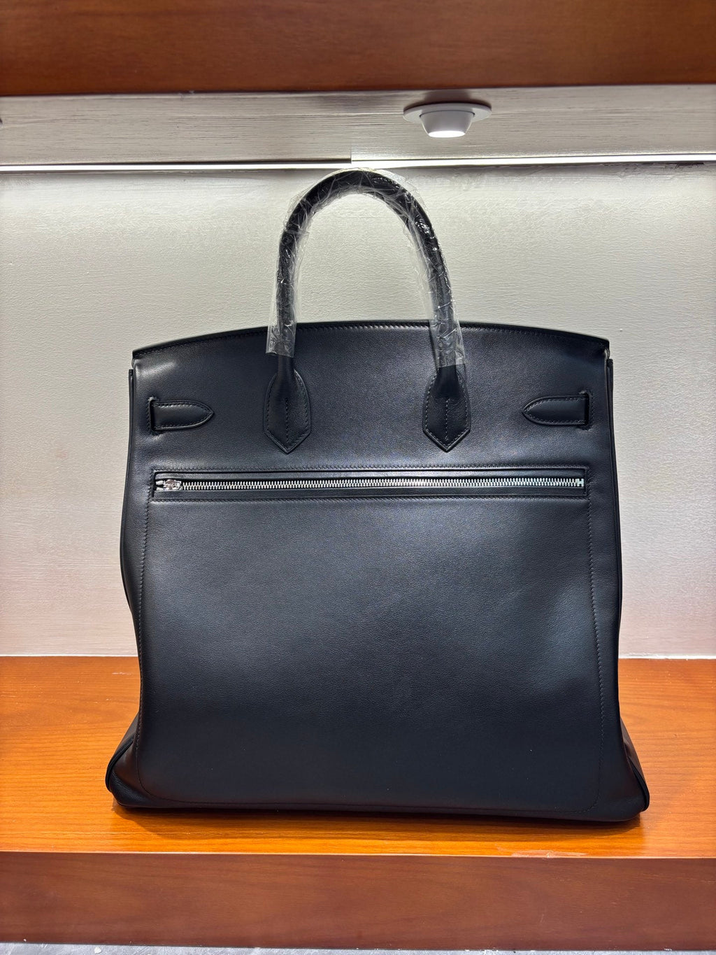 Birkin 40 Rock Sellier in Noir Swift Leather (Palladium Hardware)