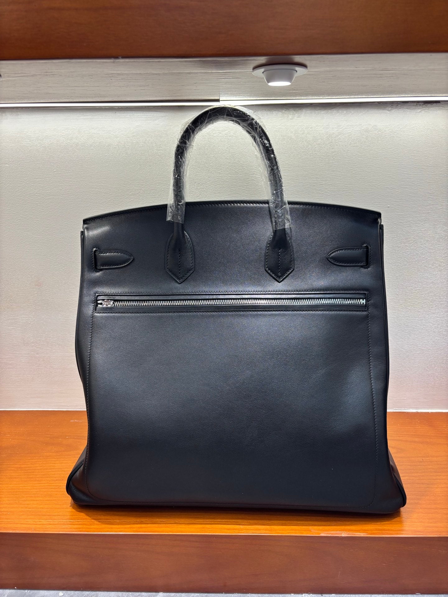 Birkin 40 Rock Sellier in Noir Swift Leather (Palladium Hardware)