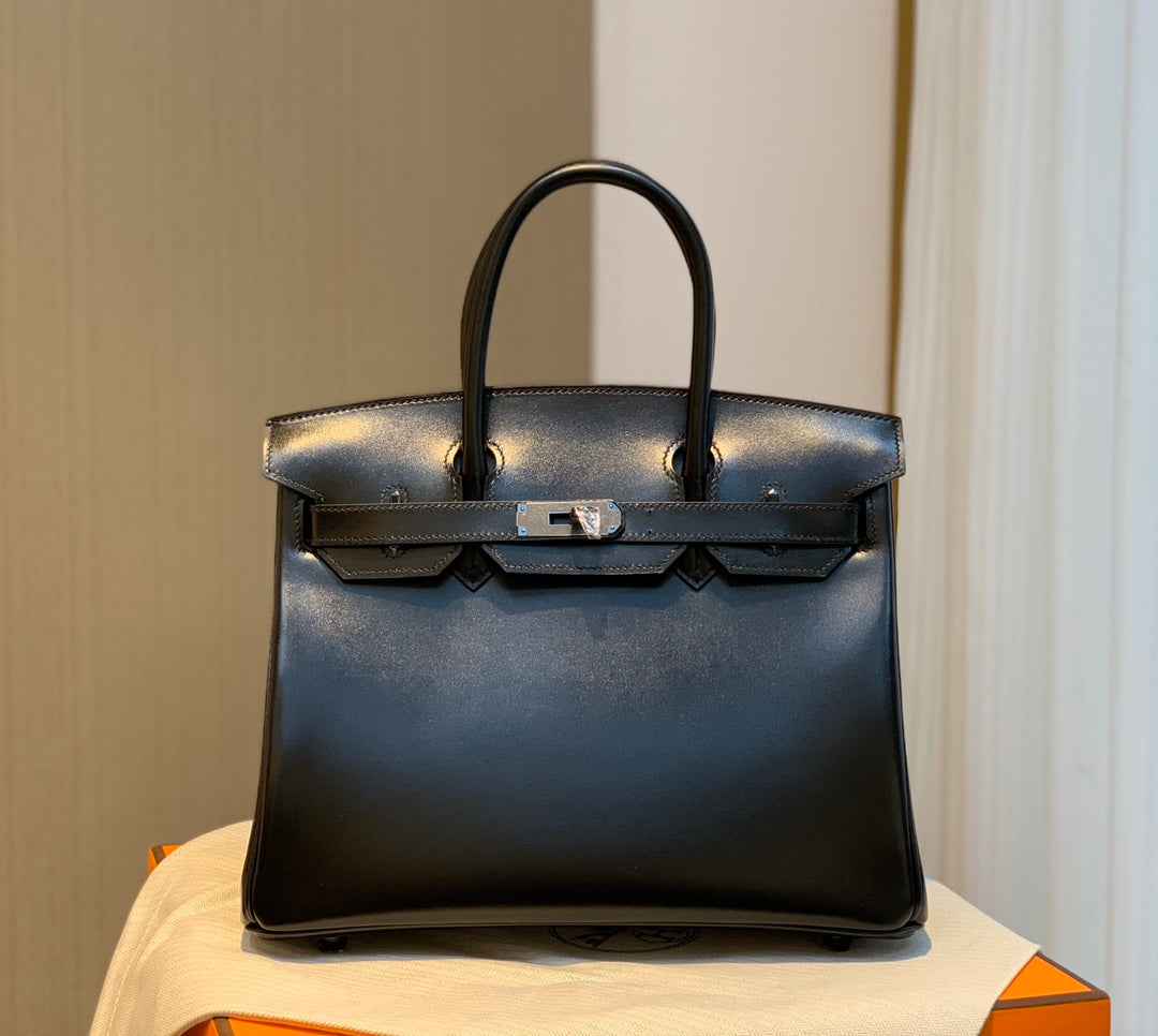 Rare Limited Edition Birkin 30cm So Black Total Matte-Hardware Luxury Tote