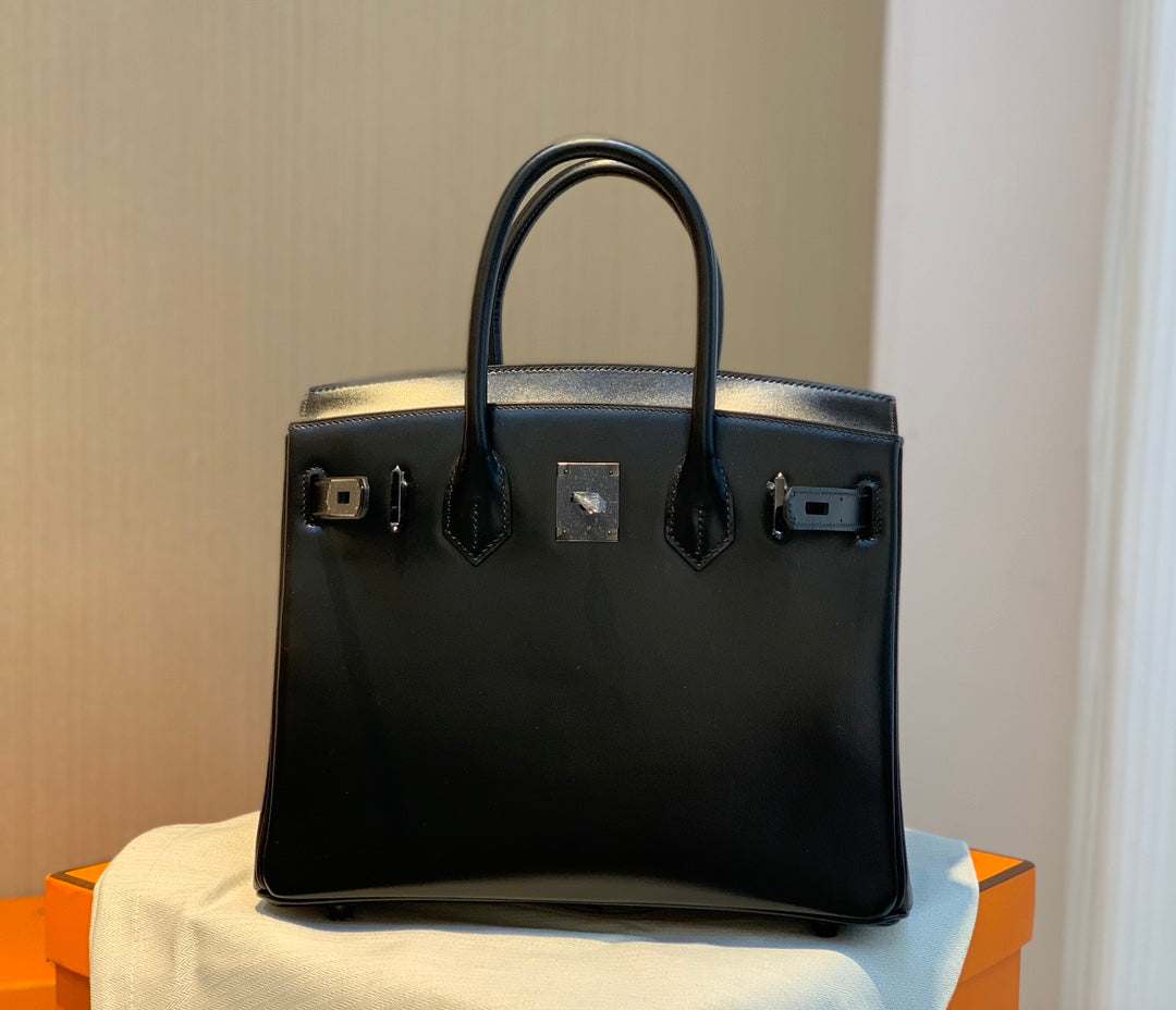 Rare Limited Edition Birkin 30cm So Black Total Matte-Hardware Luxury Tote