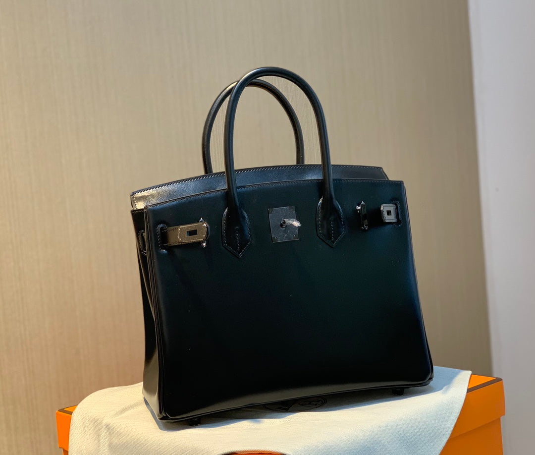 Rare Limited Edition Birkin 30cm So Black Total Matte-Hardware Luxury Tote