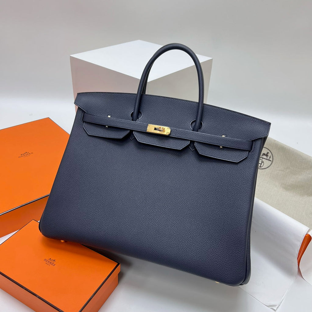 Birkin 30 Retourne in Etoupe Suede Grizzly with White Stitching (Gold Hardware)