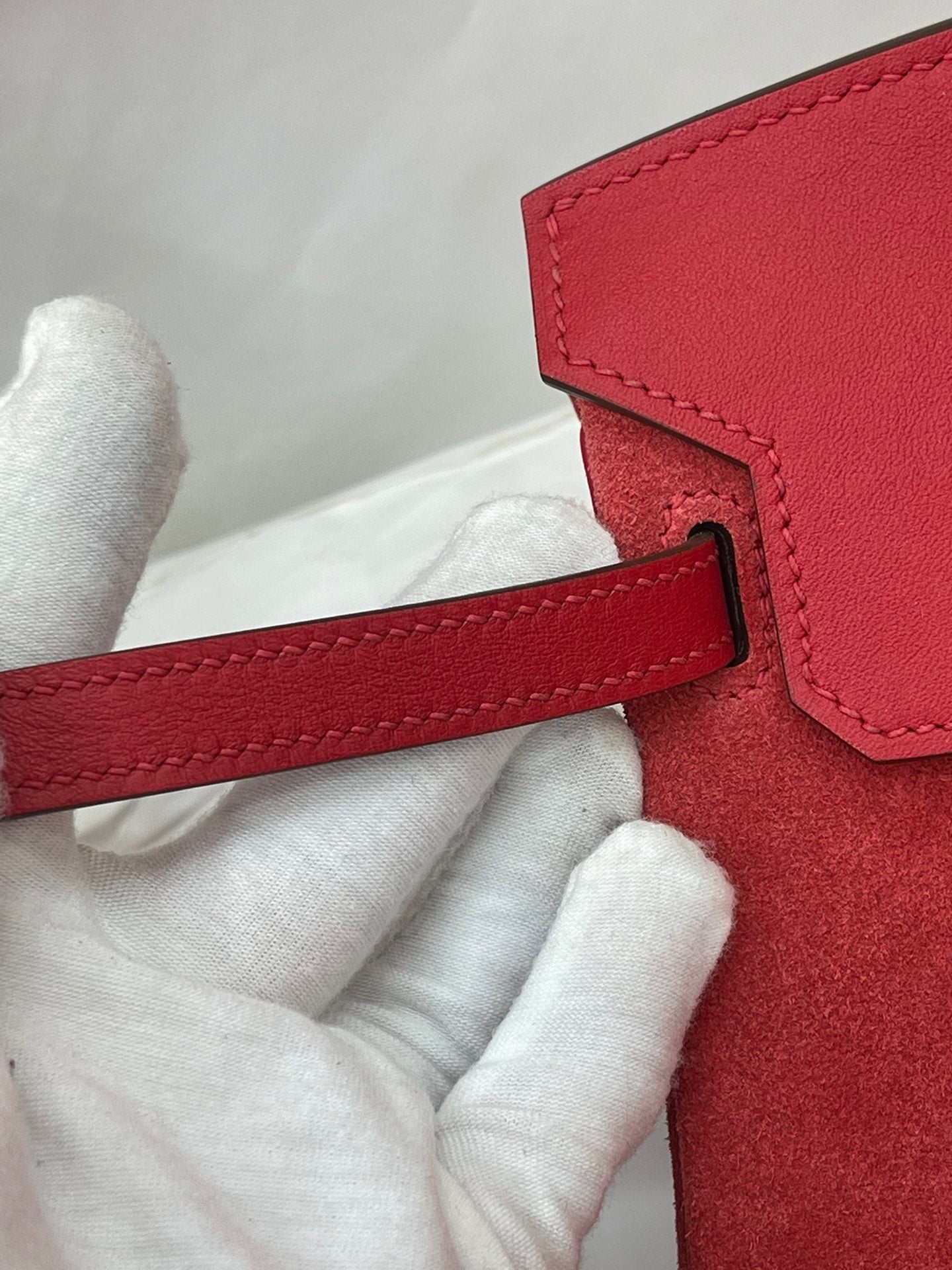 Rare Runaway Birkin 25cm Grizzly Rouge Casaque Suede Luxury Tote