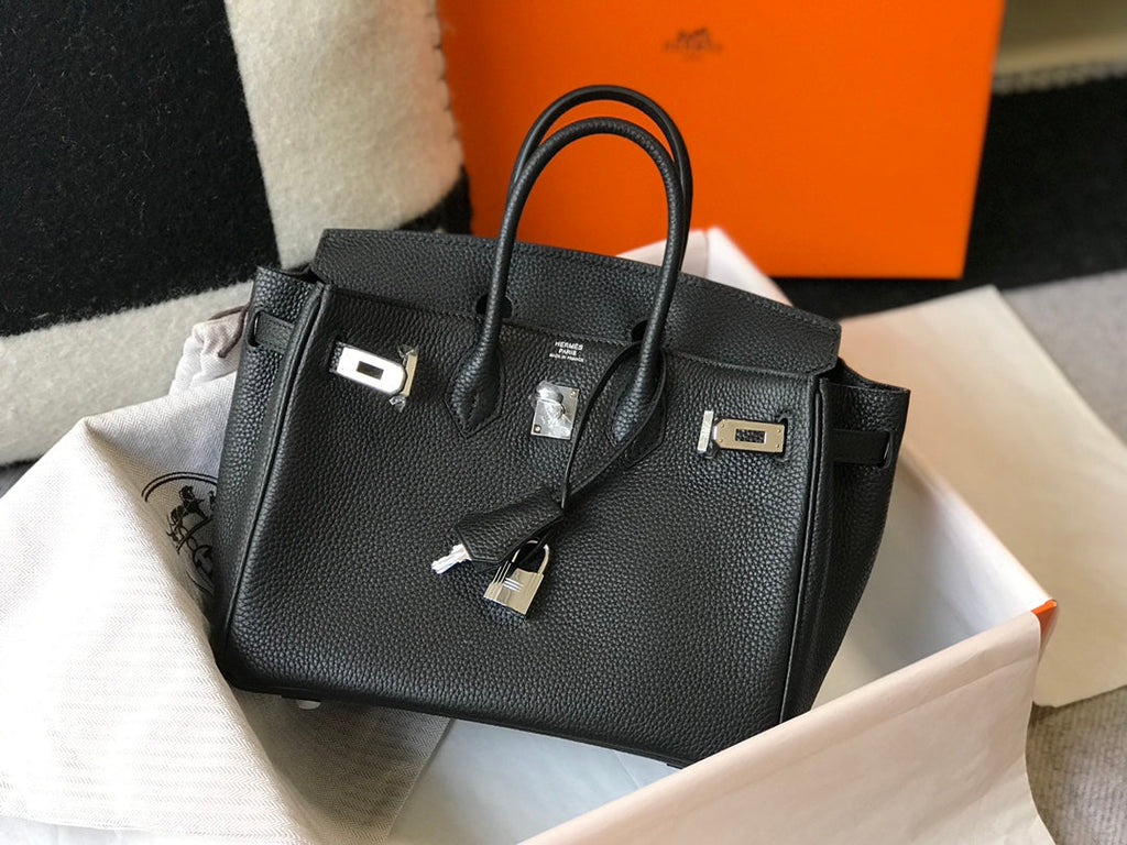 Birkin Retourne in Noir Togo Leather with Contrast Interior (Palladium Hardware)