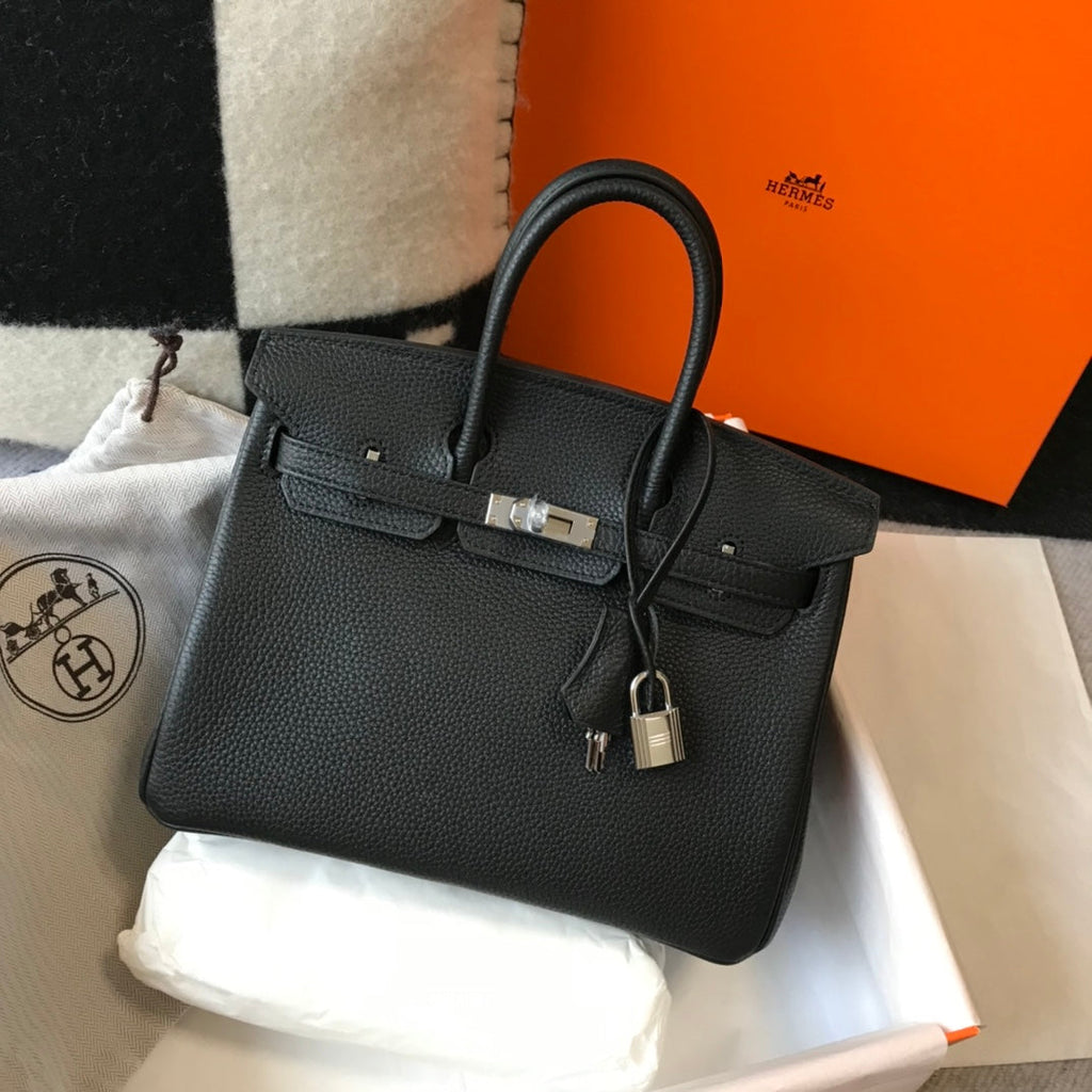 Birkin Retourne in Noir Togo Leather with Contrast Interior (Palladium Hardware)