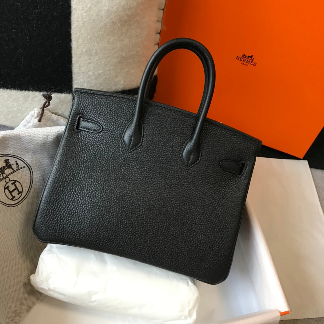 Birkin Retourne in Noir Togo Leather with Contrast Interior (Palladium Hardware)
