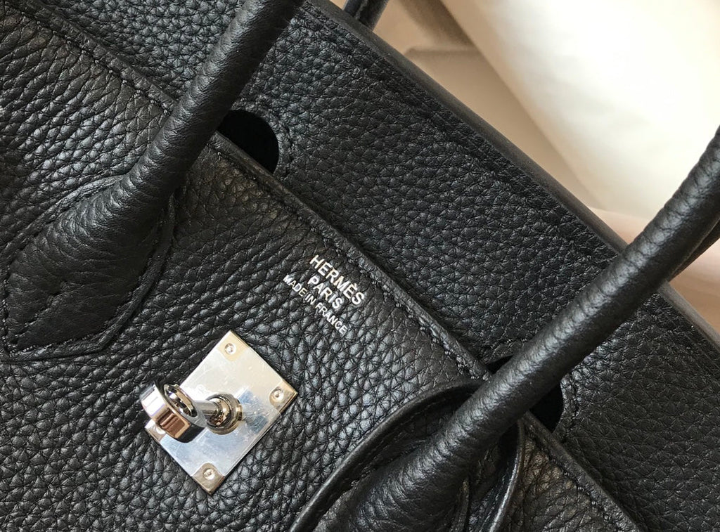 Birkin Retourne in Noir Togo Leather with Contrast Interior (Palladium Hardware)