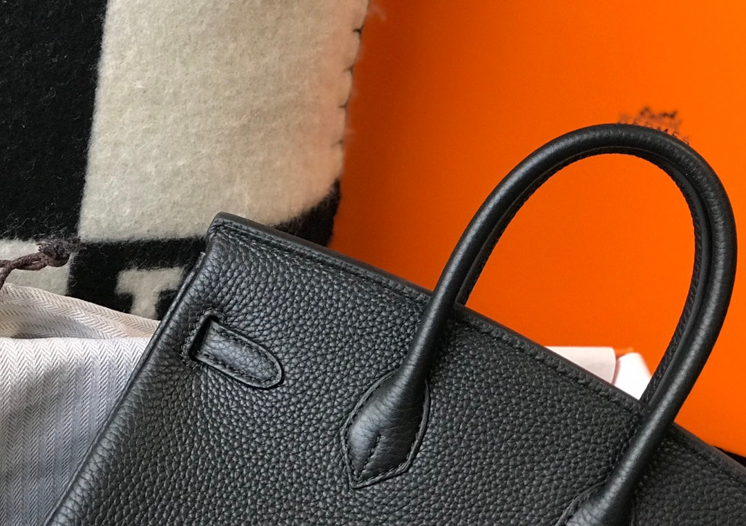Birkin Retourne in Noir Togo Leather with Contrast Interior (Palladium Hardware)