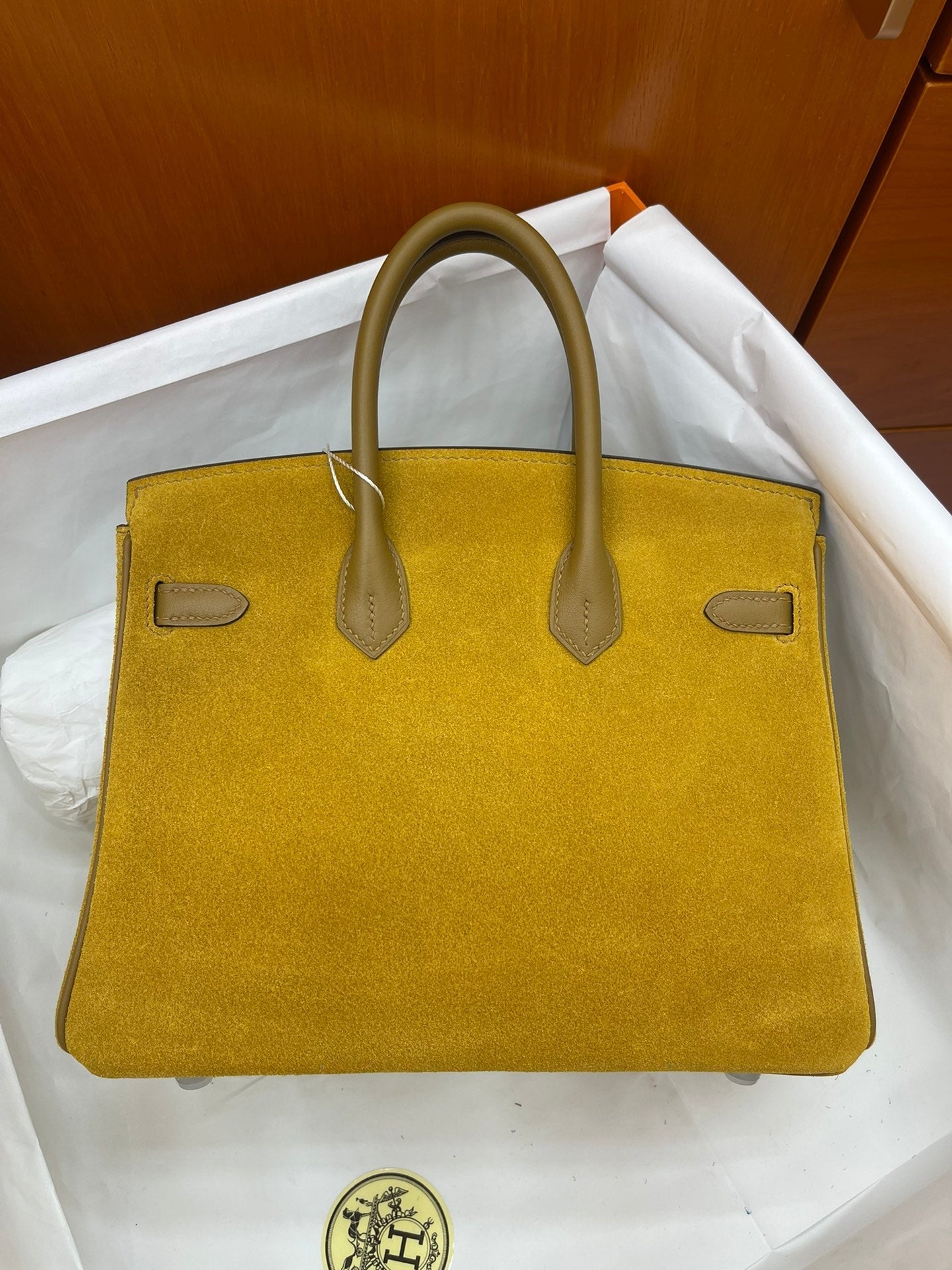 Mini Birkin 25cm Grizzly Edition in Weimaraner Beige & Suede (Silver Hardware)