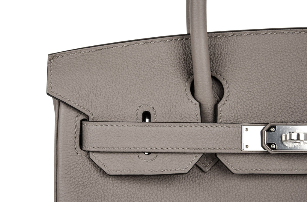 Birkin 30 Bag Gris Asphalte Togo Palladium Hardware