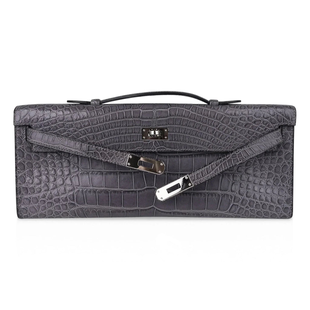 Kelly Cut Bag Gris Paris Grey Matte Alligator Palladium VERY rare