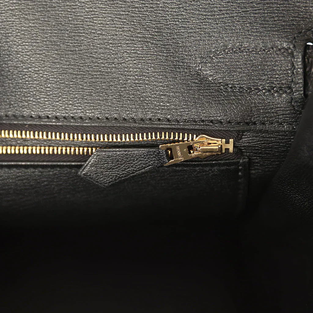 Birkin Black Matte Niloticus Crocodile Gold Hardware