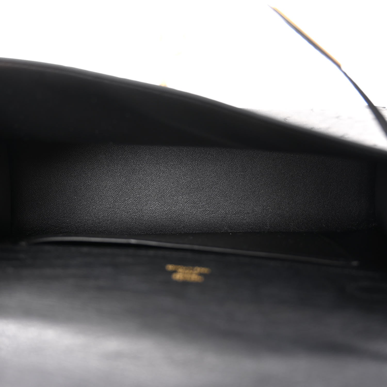 Kelly Pochette Black Ostrich Clutch Gold Hardware