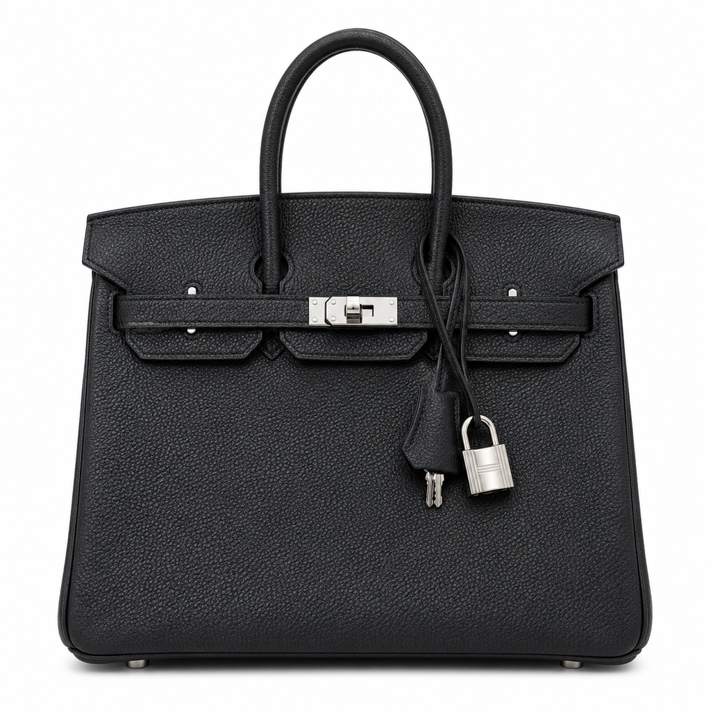 Birkin Retourne in Noir Togo Leather with Contrast Interior (Palladium Hardware)
