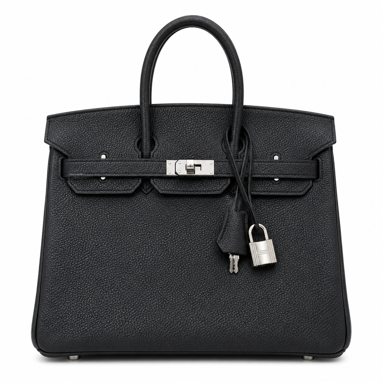 Birkin Retourne in Noir Togo Leather with Contrast Interior (Palladium Hardware)