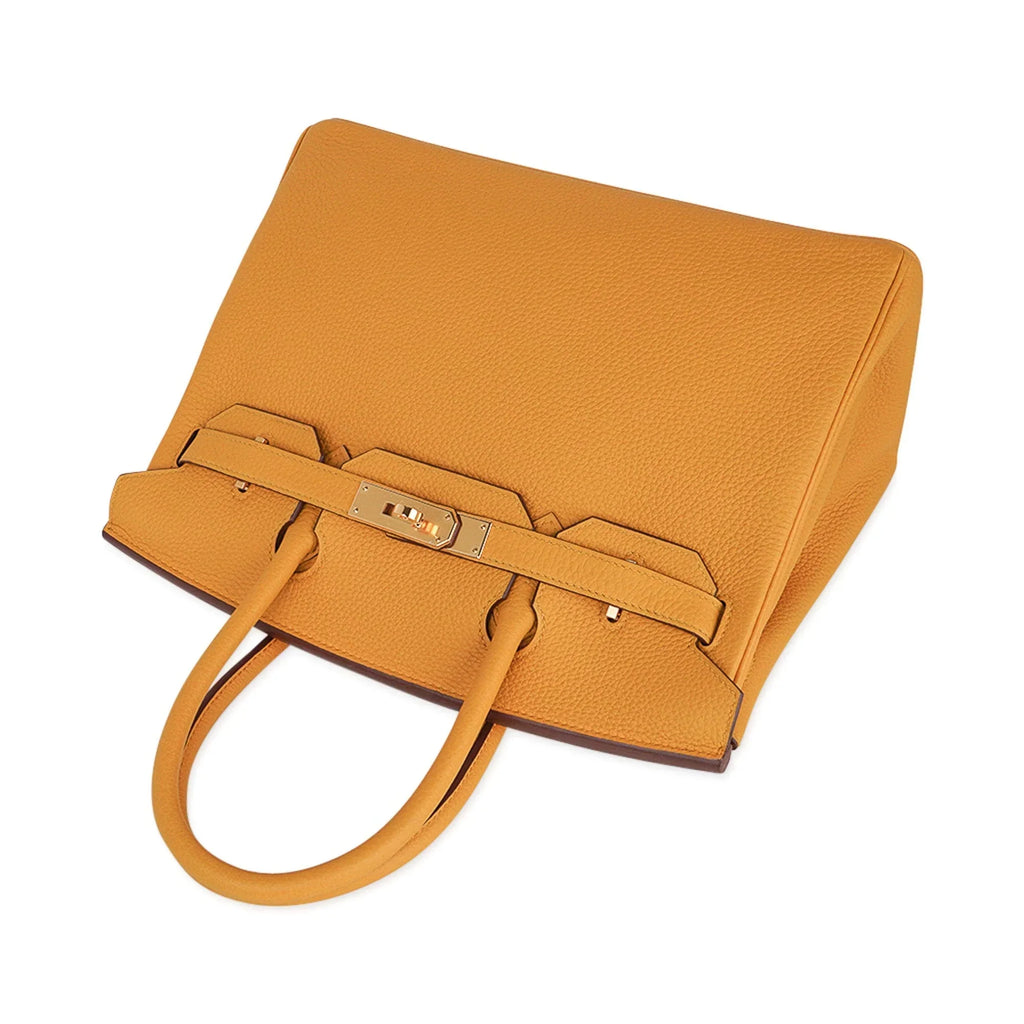 Birkin 30 Bag Jaune Ambre Gold Hardware Togo Leather
