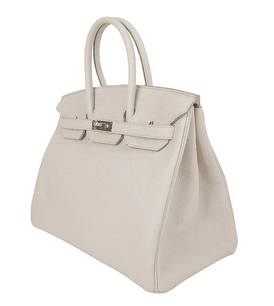 Birkin 35 Bag Beton Clemence Palladium Hardware