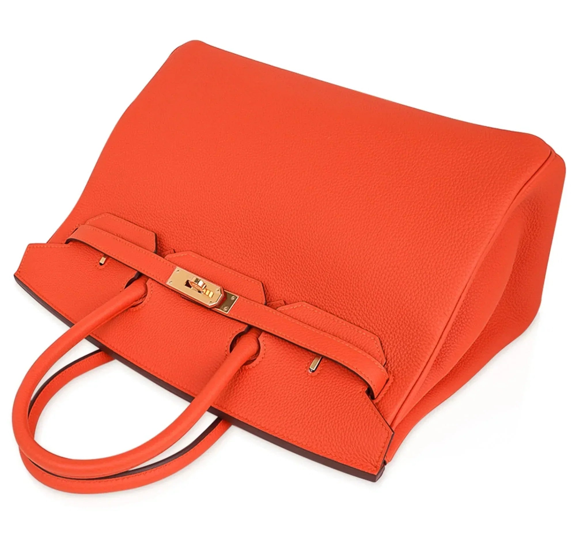 Birkin 35 Bag Feu Orange Togo Gold Hardware