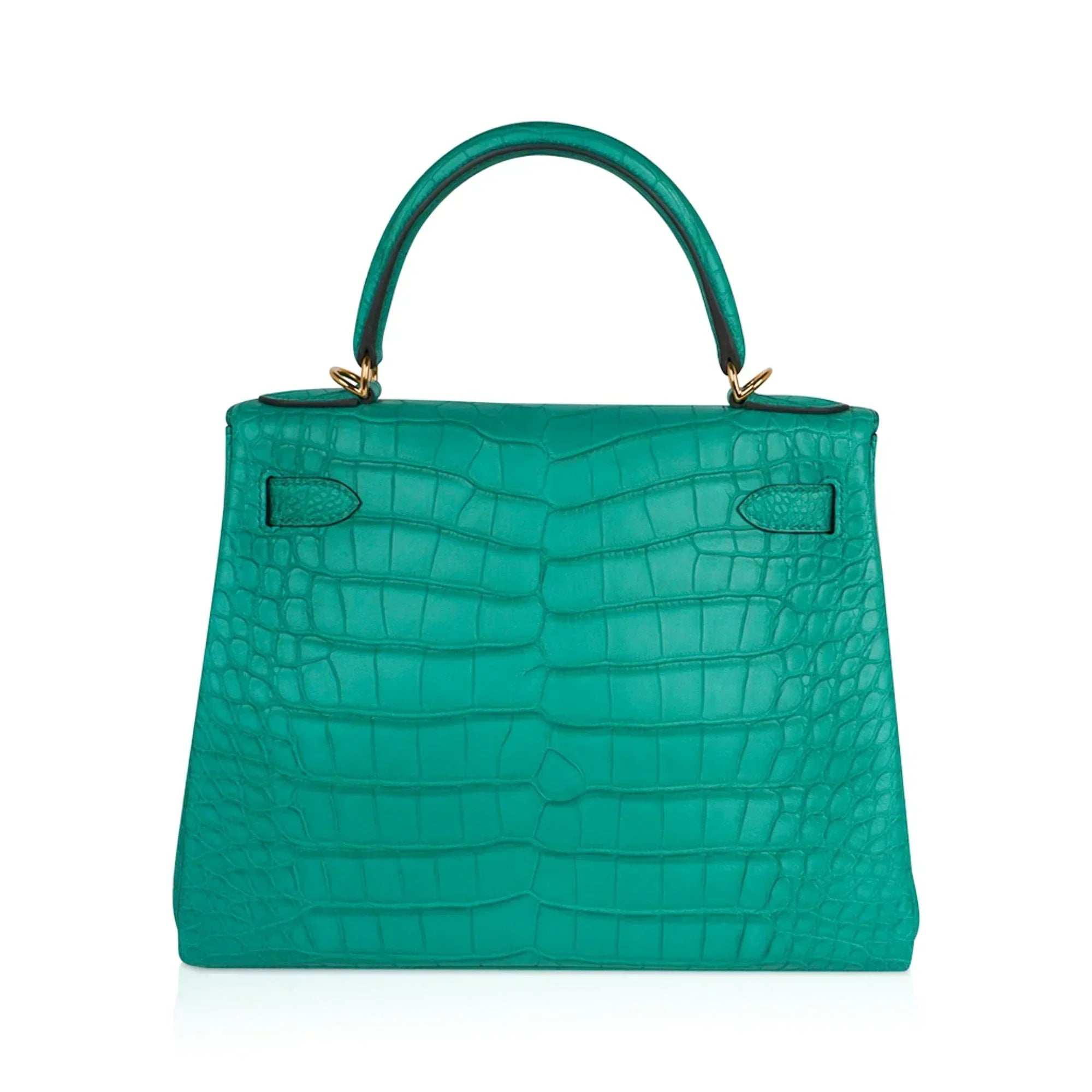 Kelly 28 Bag Vert Jade Matte Alligator Gold Hardware