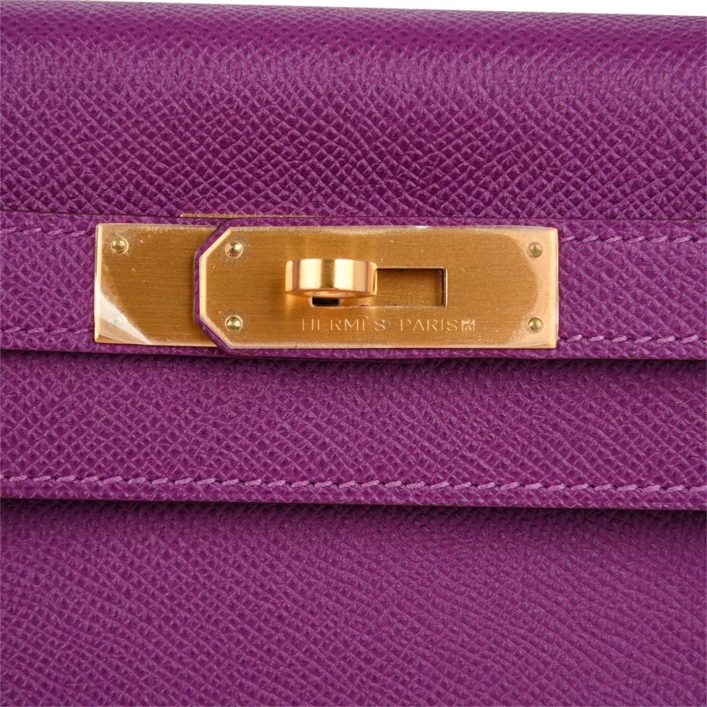 Kelly HSS 28 Bag Anemone Pink Retourne Epsom Brushed Gold