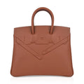 Shadow Birkin 25 Bag Gold Evercalf Limited Edition