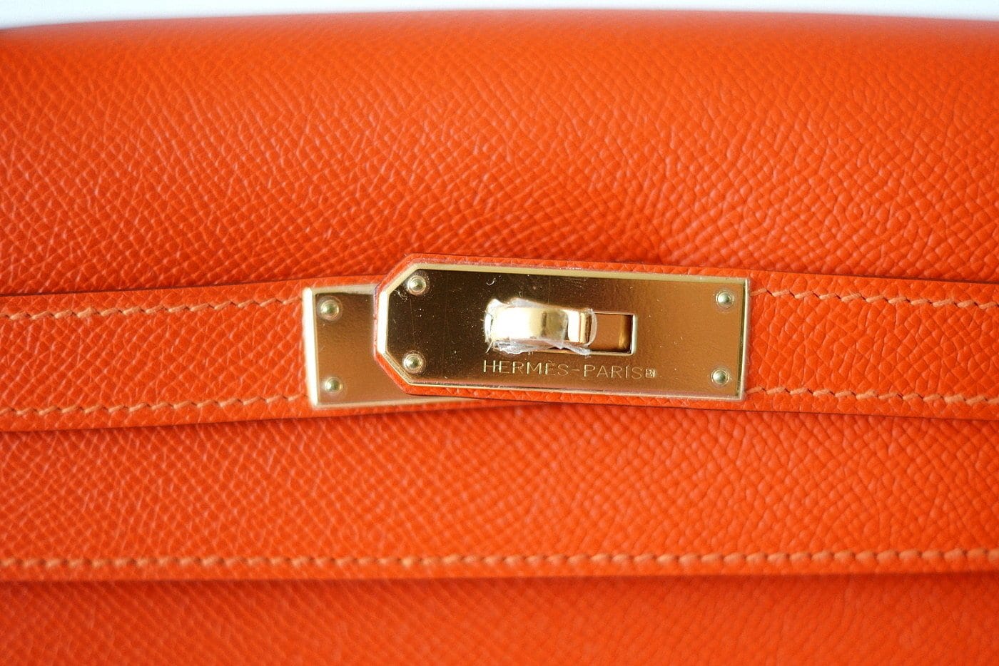 Kelly 32 Bag Sellier Feu Lush Orange Epsom Gold Hardware