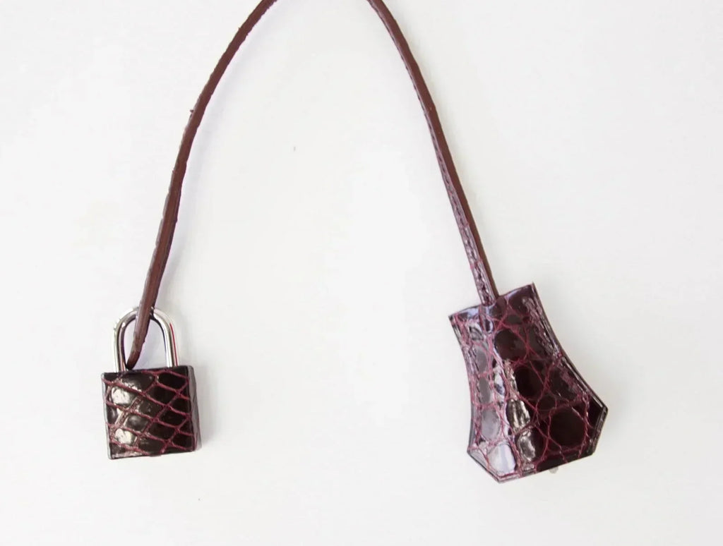 Kelly 35 Bag Tri Color Horseshoe Porosus Crocodile Palladium