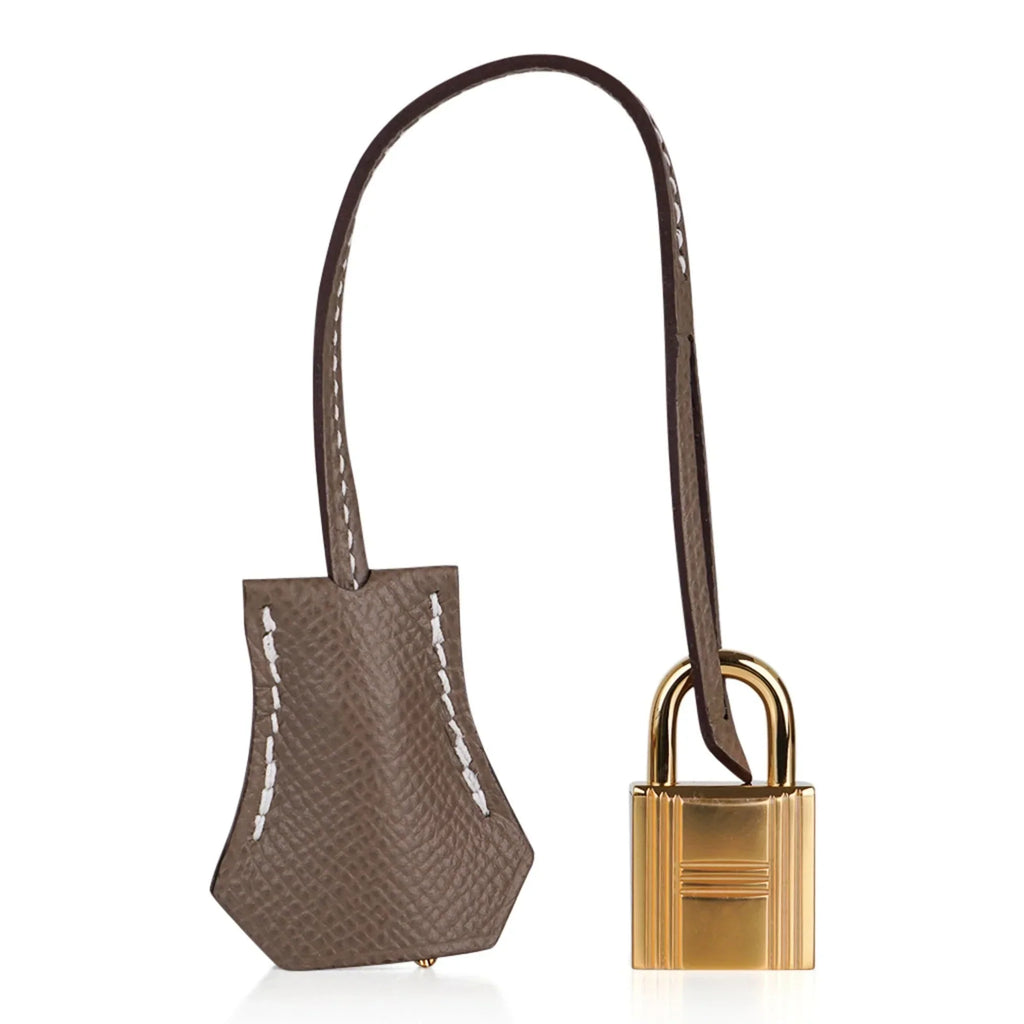 Birkin Sellier 25 Etoupe Gold Hardware Epsom Leather New w/Box