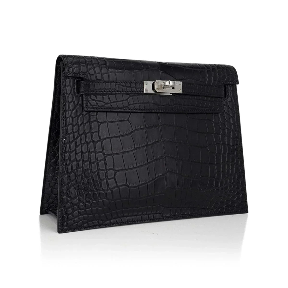 Limited Edition Kelly Danse Bag Matte Black Crocodile