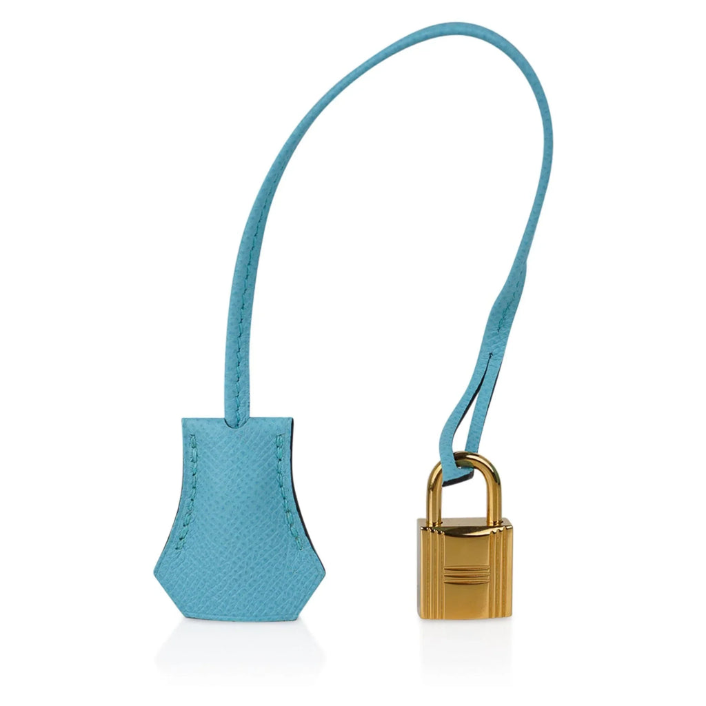 Birkin 35 Bag Blue Atoll Gold Hardware Epsom Leather