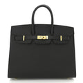 Birkin Sellier 25 Black Epsom Leather Gold Hardware