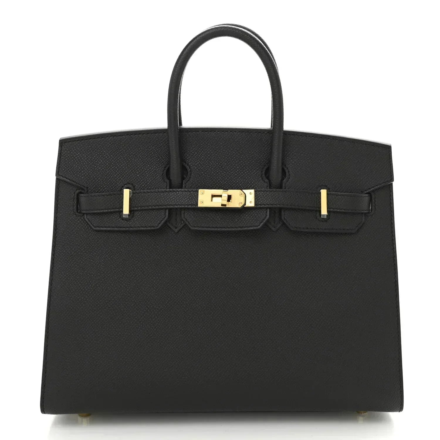 Birkin Sellier 25 Black Epsom Leather Gold Hardware
