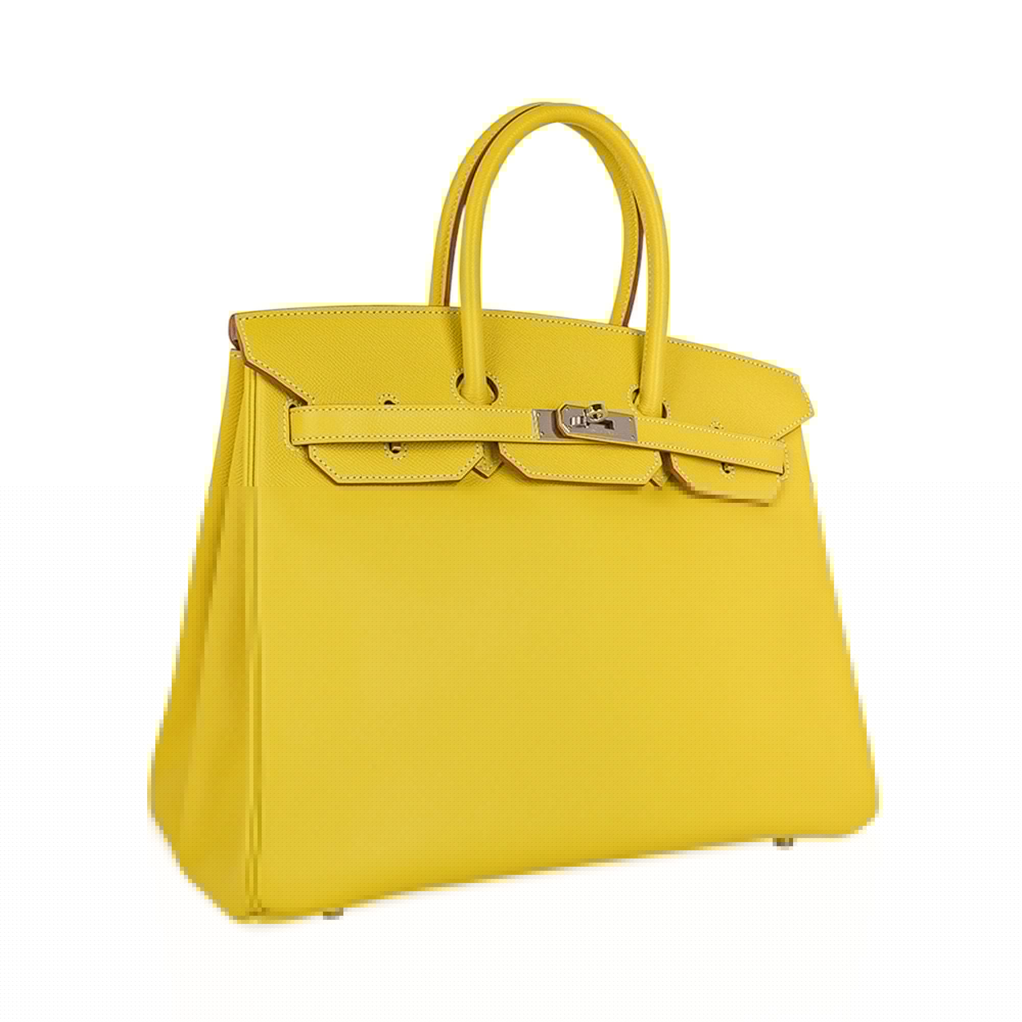 Birkin 35 Lime Candy Limited Edition Bag Epsom Palladium