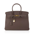 Birkin 35 Bag Chocolate Togo Gold Hardware