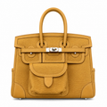 Birkin Cargo 25 in Sesame Toile Goéland and Swift Leather (Palladium Hardware)