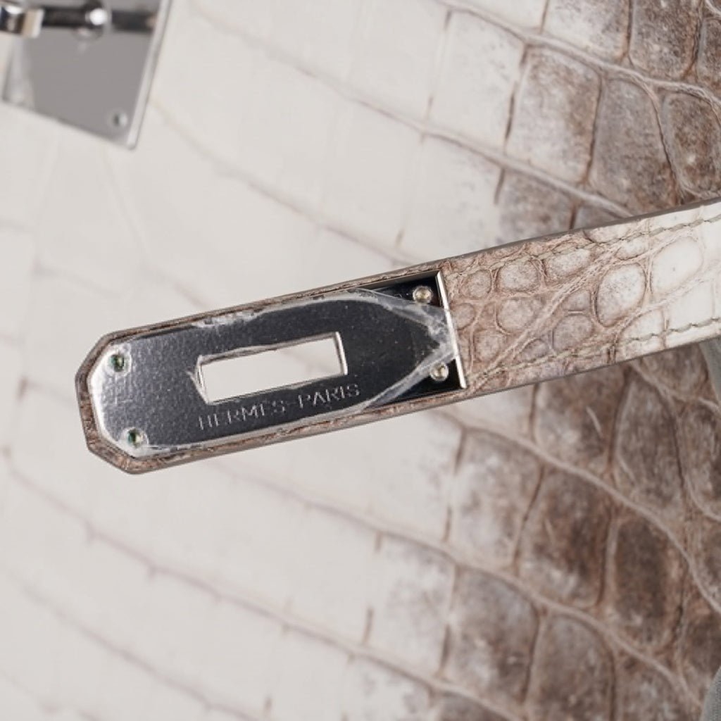 Limited Edition Kelly 32 Bag in Himalaya Crocodile with Palladium Hardware