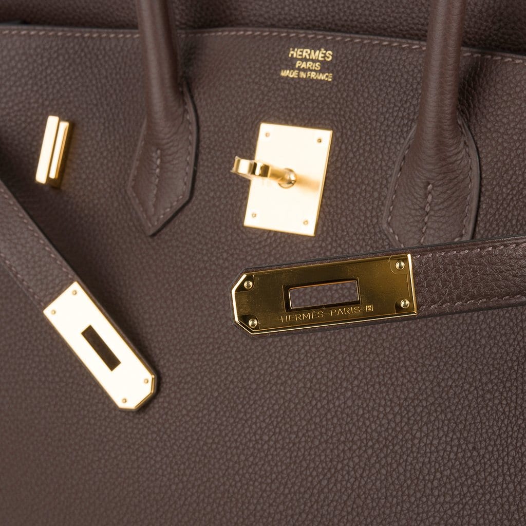 Birkin 35 Bag Chocolate Togo Gold Hardware