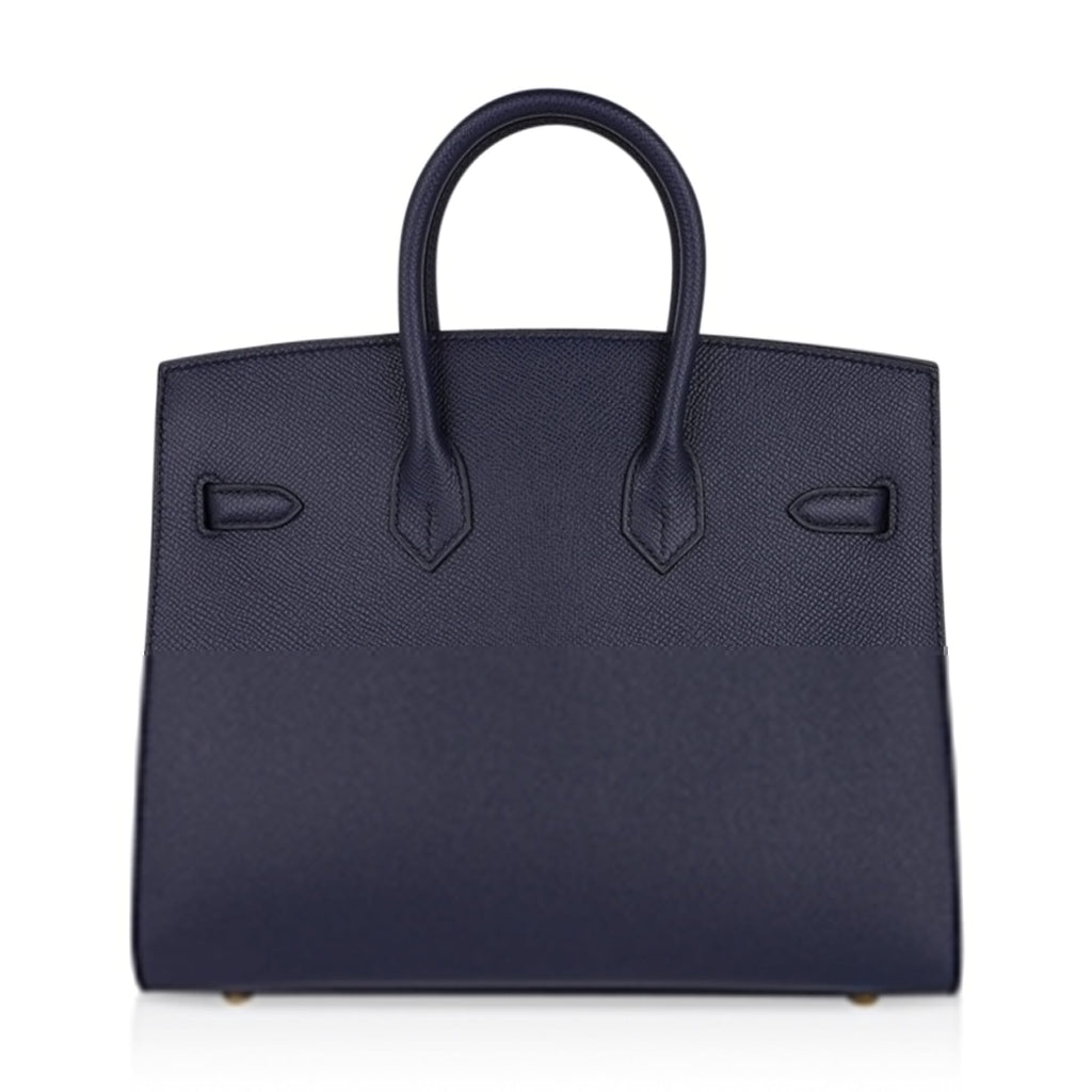 Birkin 25 Sellier Bag Bleu Indigo Gold Hardware Epsom Leather New w/Box