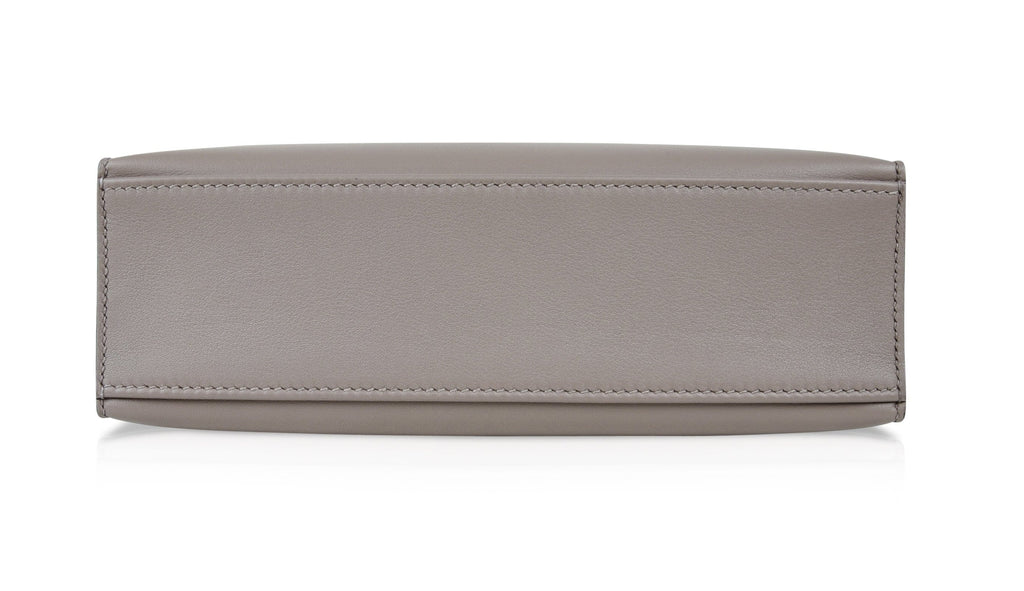 Kelly Pochette Gris Asphalte Swift Gold Hardware