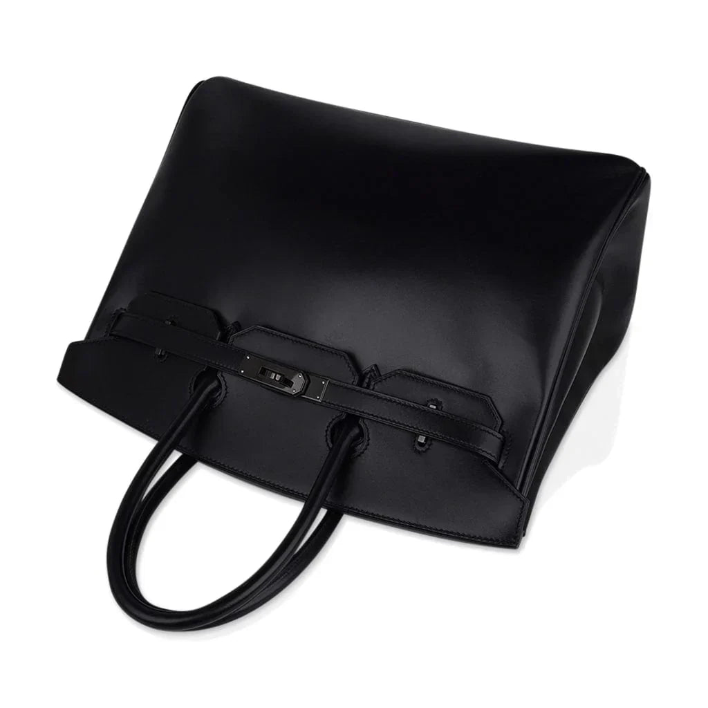 Birkin 35 Bag So Black Box Leather Limited Edition Very Rare