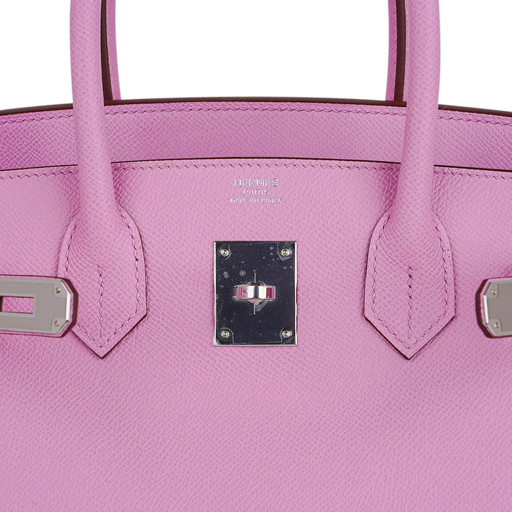 Birkin 30 Bag Mauve Sylvestre Epsom Leather with Palladium Hardware