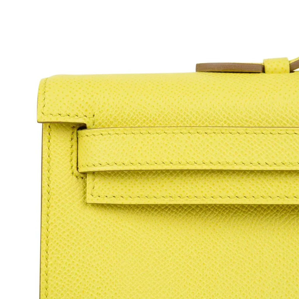 Kelly Cut Bag Clutch Souffre Rare to Find Epsom Leather