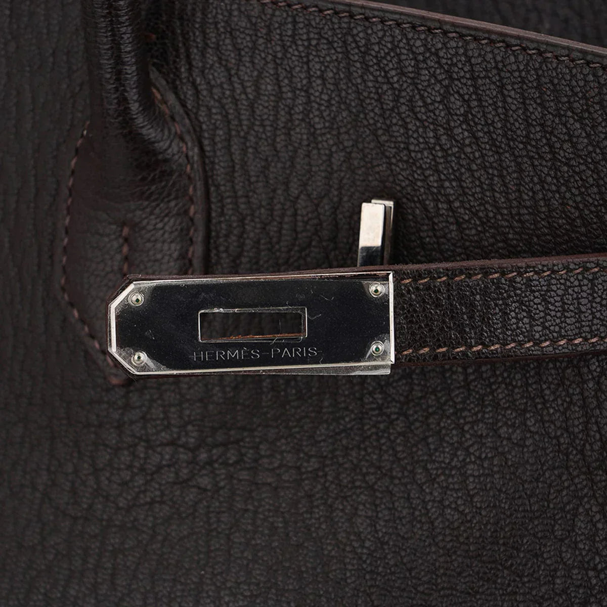 Birkin 35 Bag Cocoan Brown Chevre Leather with Palladium Hardware