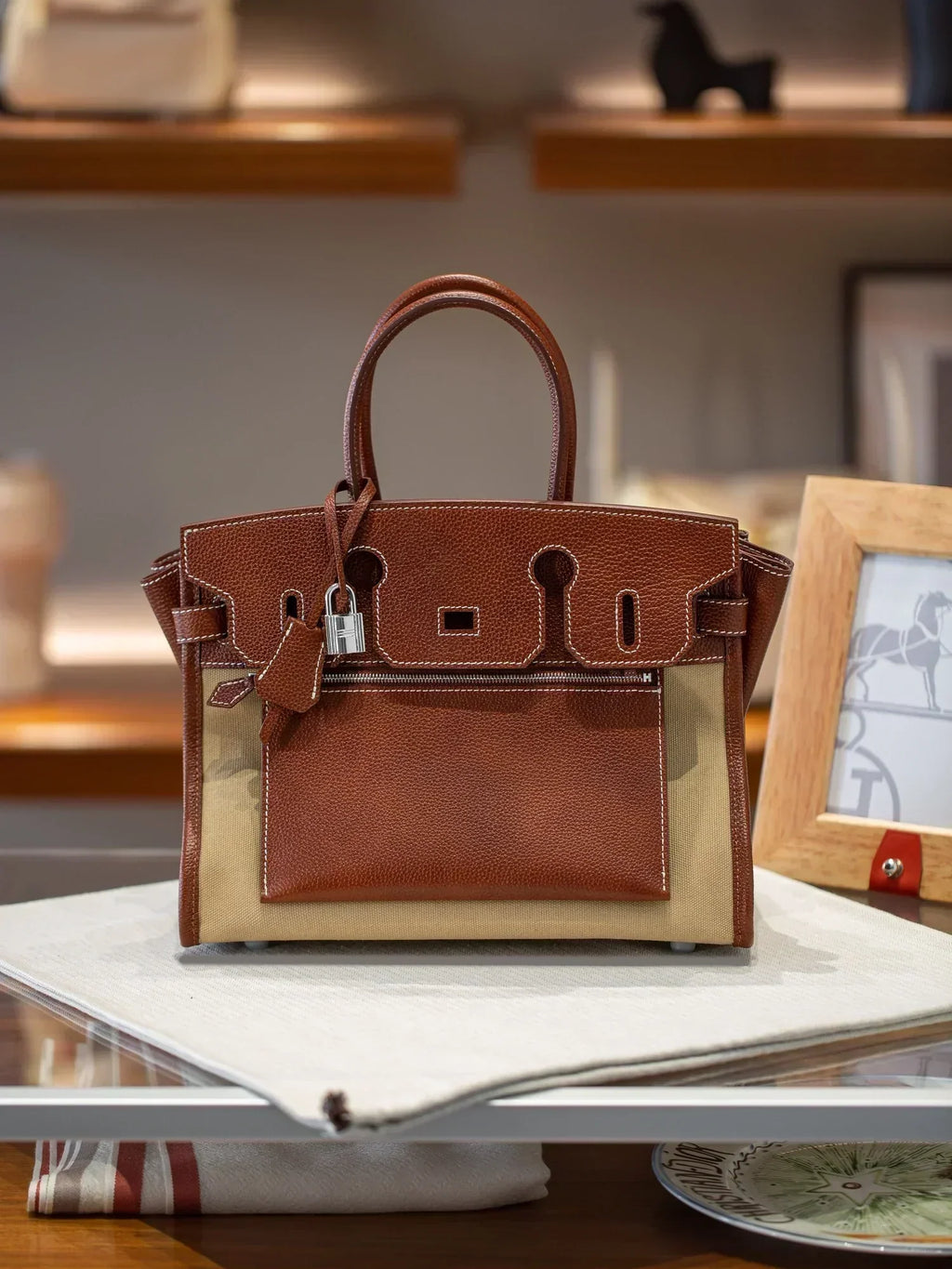 Birkin 35 L'Envers Edition Fauve Barenia Faubourg Palladium Hardware
