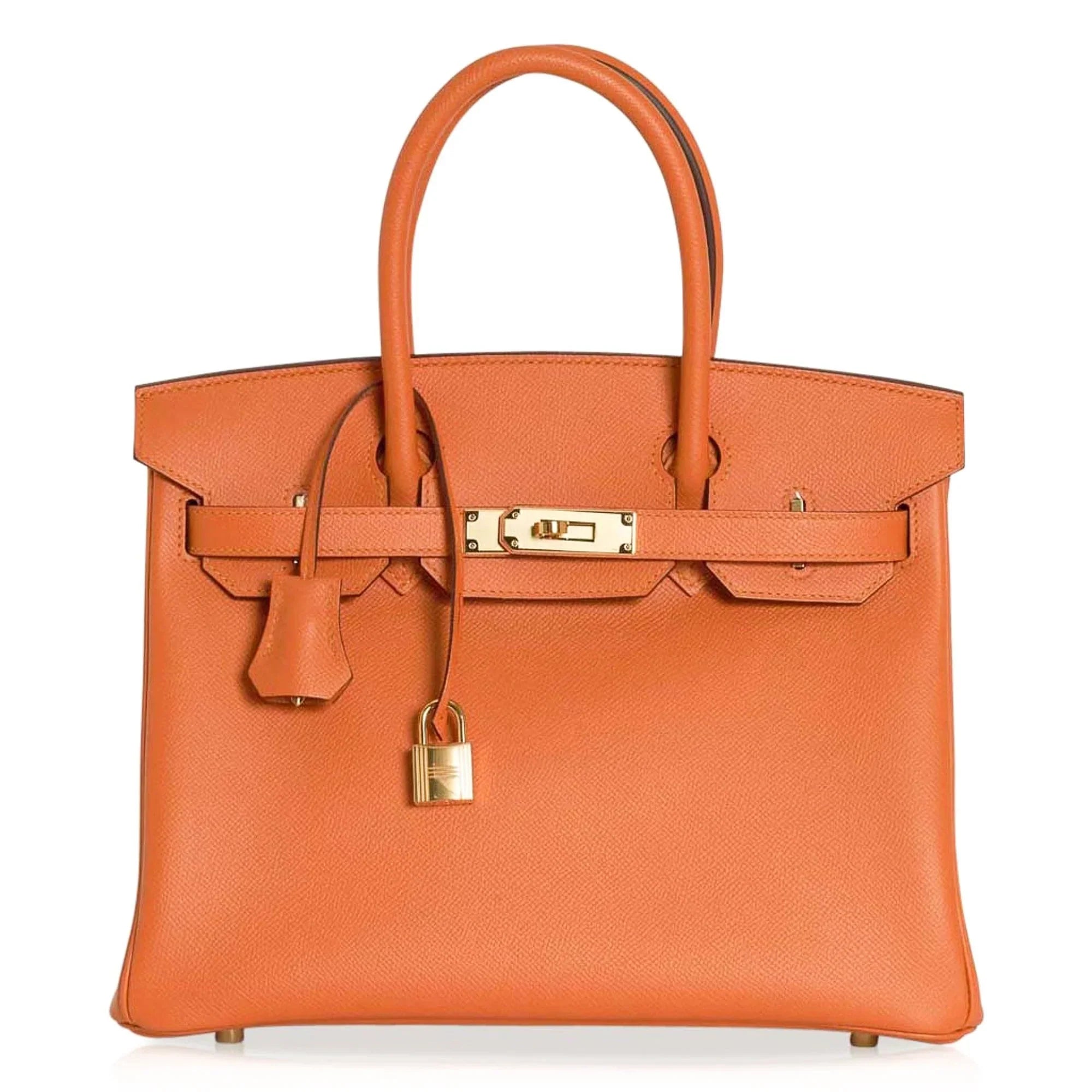 Birkin 30 Bag Abricot Gold Hardware Epsom Leather New w/ Box