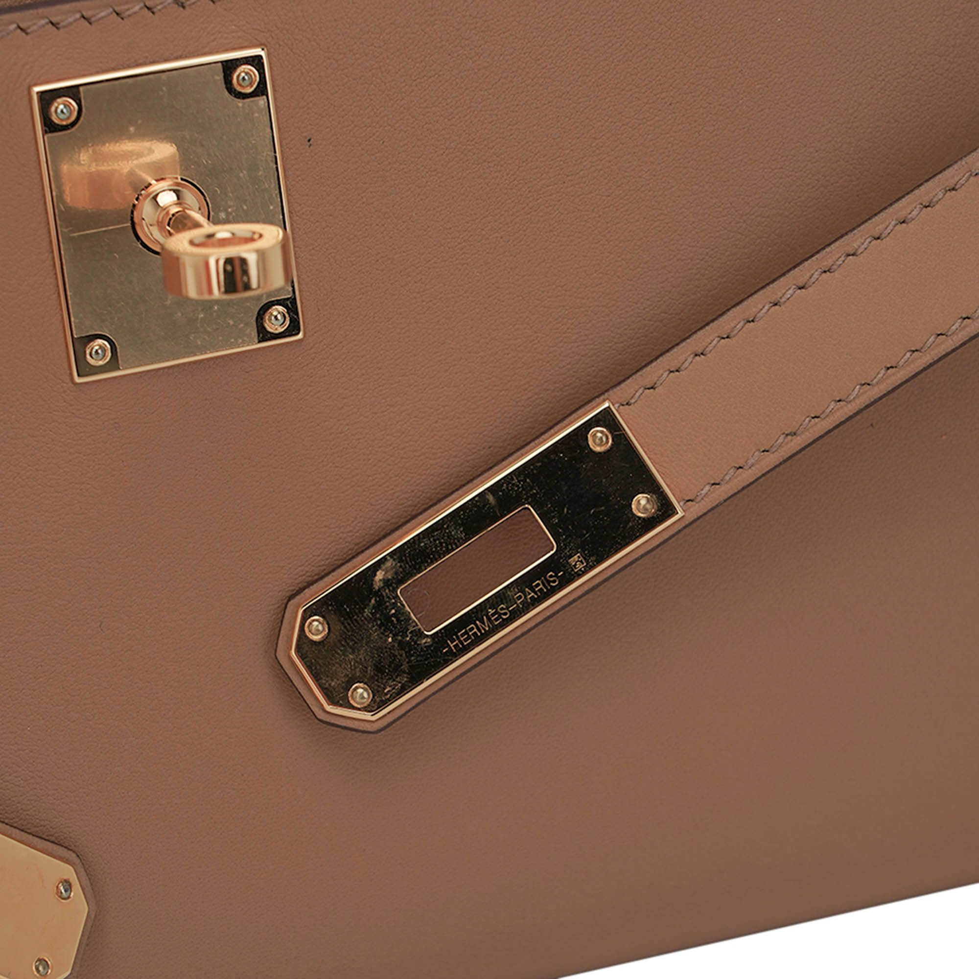 Limited Edition Kelly Cut Bag Biscuit with Gold Hardware