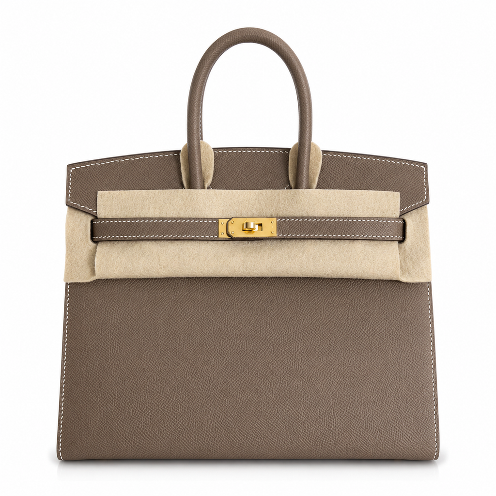 Birkin 25 Sellier 18 Etoupe Epsom Gold Hardware